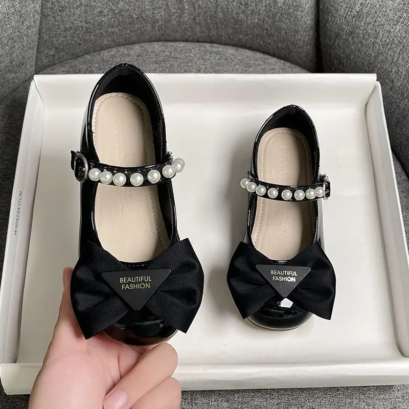 Giày búp bê trẻ em từ 3-11 tuổi màu đen da mềm (Form nhỏ) BB22 2