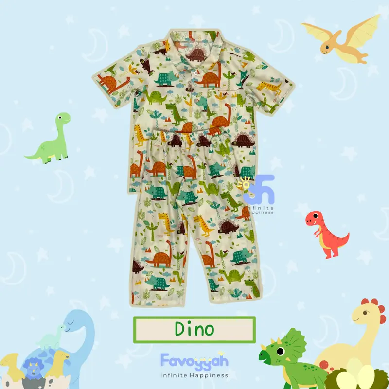 PIYAMA ANAK USIA 2-10 TAHUN MOTIF KARTUN LUCU UNISEX 3