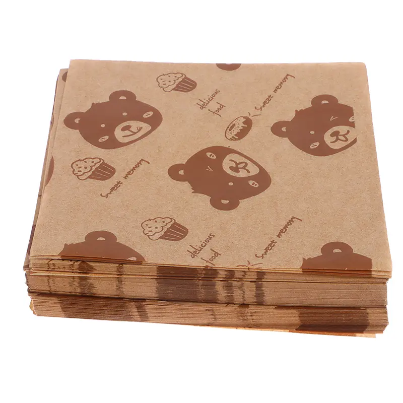 Giấy Đóng Gói Bánh Sandwich, 100 Chiếc, Cấp Thực Phẩm, Không Chứa BPA, Chống Dầu, Thích Hợp Cho Bánh Mì, Bánh Mì Kẹp, Khoai Tây Chiên, Dụng Cụ Làm Bánh, Giấy Dầu 7