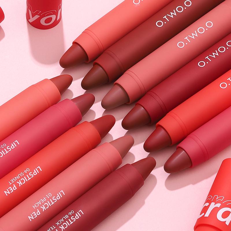 Product Introduction of 【Limited Time Sale】【COD】O.TWO.O Matte Lipstick Pen Soft Lip Tint 6 Colors Lip Makeup High Pigment Long-lasting Waterproof 30