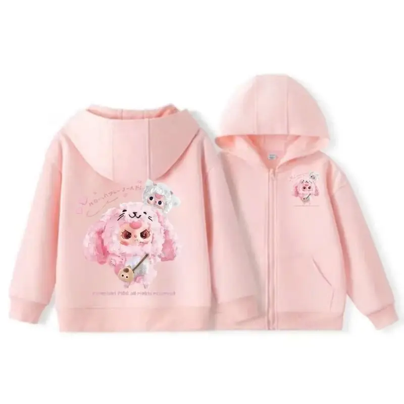 Áo Hoodie khóa zip cho bé in hình cặp đôi BABY THREE từ 12-60kg