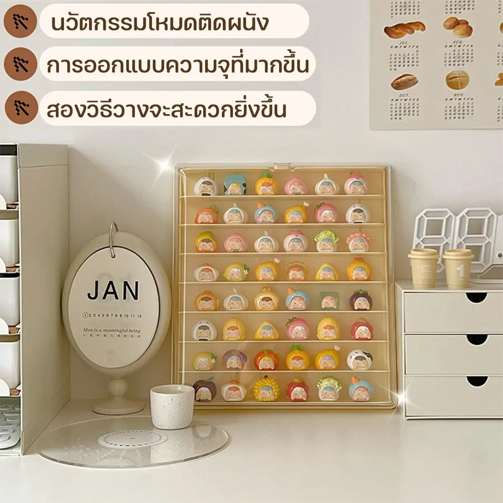 ตู้เก็บตุ๊กตา กล่องใส่โมเดลติดผนัง กล่องใส่ art toy ทันสมัยและเรียบง่าย ความอดทนที่แข็งแกร่ง ตู้โชว์ห้องนอนห้องนั่งเล่น