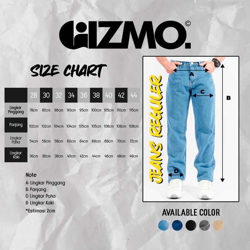 Product Introduction of Gizmo - Celana Jeans Reguler Bioblitz pria loose fit jumbo big keren Denim Nyaman 0