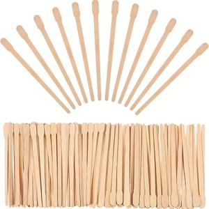 Aplicador de Barra de Cera para Cejas para Remoción de Vello Facial, Palito de Artesanía de Madera con Mango, Ideal para Depilación y Eliminación de Vello Hazlo Tú Mismo