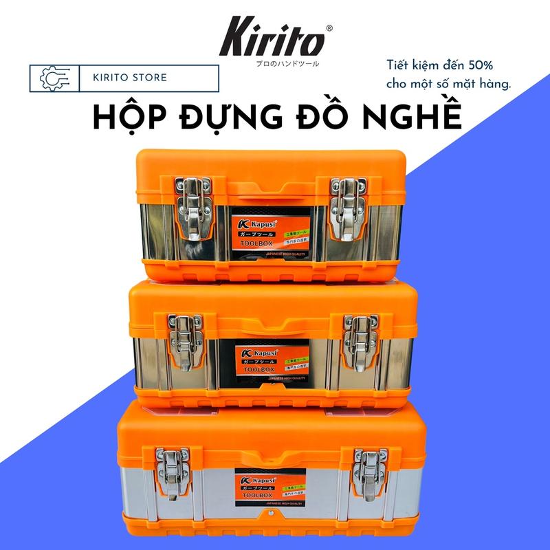 Hộp đựng dụng cụ , đồ nghề đa năng KAPUSI thân inox chắc chắn KIRITO SHOP túi thùng  đựng