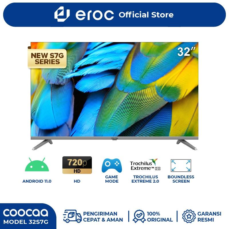 TV COOCAA Smart Android LED TV 32 Inch - Digital TV - Android 11 - HDR 10 - WIFI 4/5G (Coocaa 32S7G) [FREE VIDIO 3 BULAN + 1 BULAN  VISION+ PLATINUM] 0