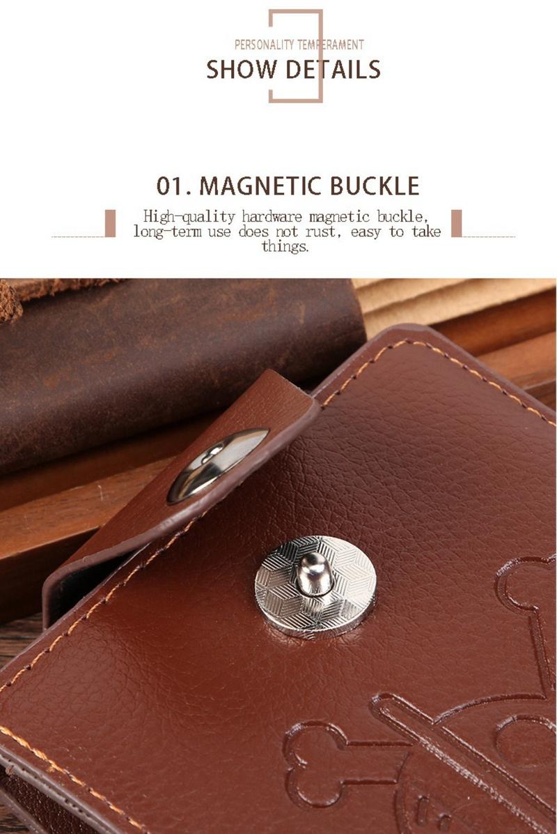 Product Introduction of New men's wallet, zipper multi-card position trendy cartoon short wallet 8