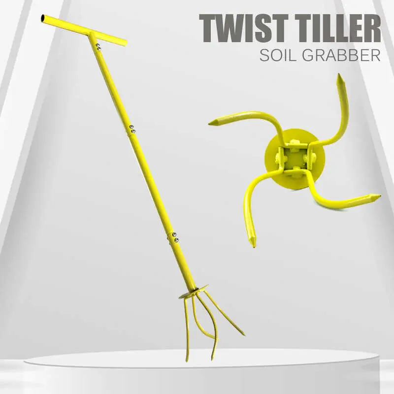 Twist Tiller Soil Garden Soil Catcher Grassland Aerator Hole Punch Turn the Soil Artifact Garden Claw Edge Trimming Shovel Seedling Transplanting Tool