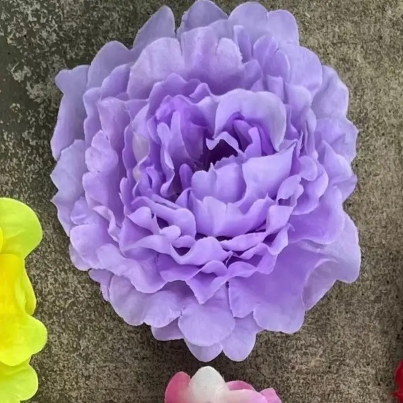 Đầu bông hoa mẫu đơn giả trang trí bông to 12cm 4