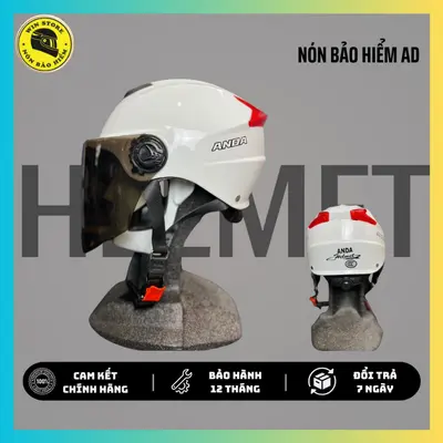 Mũ 1/2 đi phố ANDA  { Kiểu Dáng Giống YEMA } - Có Nút Tăng Chỉnh Size ( Free size 54cm _ 60cm ) - Tặng 13Tem KYT -  Helmet Nón Bảo Hiểm 0