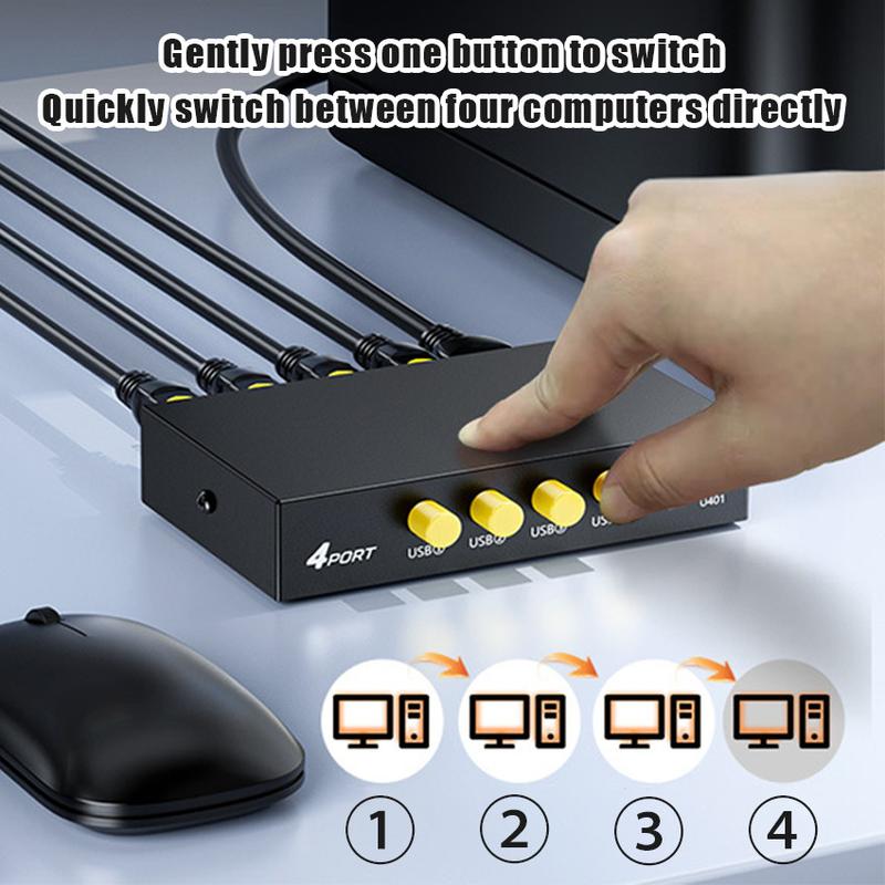Data Switch USB/Manual Switch Printer Splitter 2/4Port Gaintech - Shop ...