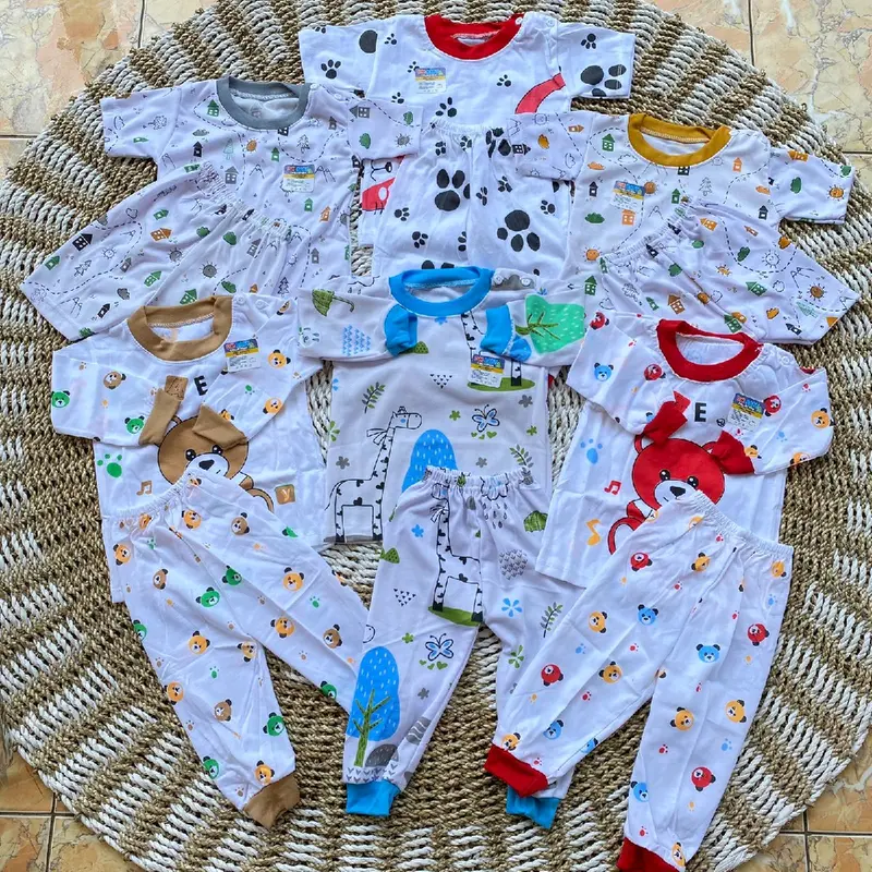 PAKET USAHA 1 LUSIN SETELAN BAJU BAYI 3-18 BULAN MIX MOTIF 3