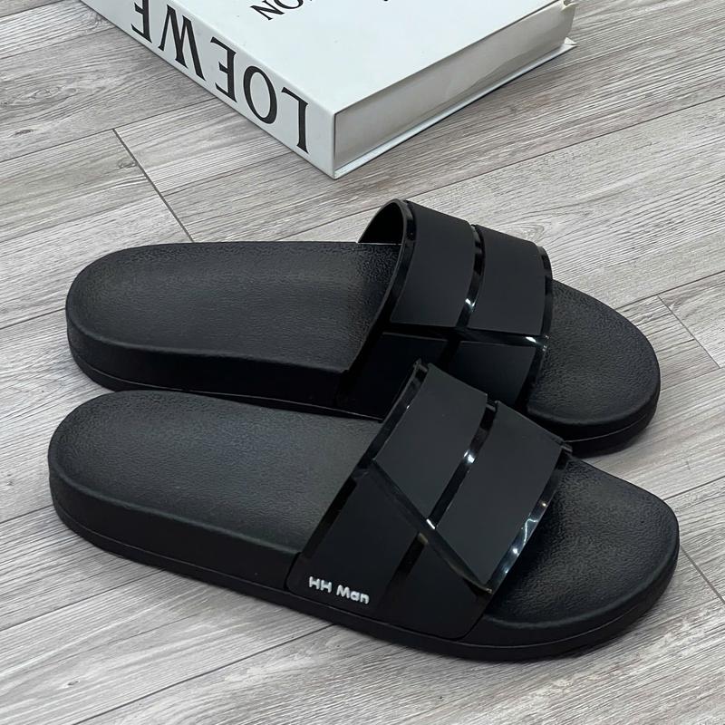 Dép quai ngang nam nữ HH Man họa tiết kẻ chéo bóng 3 màu đế Sần chống trơn trượt Hàng Đẹp DéP Slipper Hoa Đế Bằng