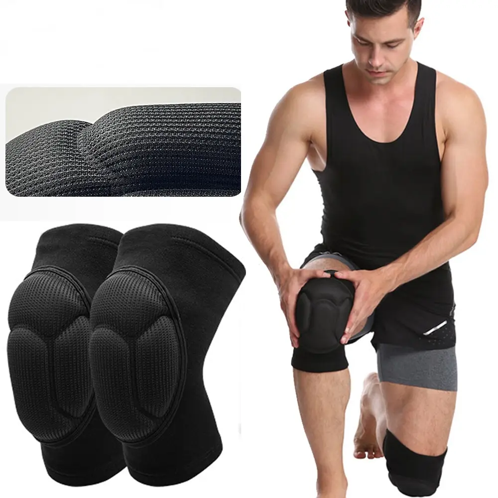 Đệm Đầu Gối, 1 Cặp, Dày, Thích Hợp Cho Bóng Đá, Bóng Chuyền, Thể Thao Cực Khó, Trượt Tuyết, Thể Dục, Đạp Xe, Bảo Vệ Đầu Gối, Miếng Bảo Vệ Đầu Gối