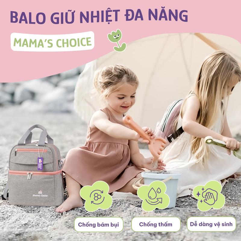 Product Introduction of Balo Bỉm Sữa Giữ Nhiệt Mama’s Choice Đa Năng, Giữ Nhiệt Bình Sữa, Đựng Đồ Cho Mẹ Bé, Thiết Kế 2 Tầng, Chất Liệu Cao Cấp 31
