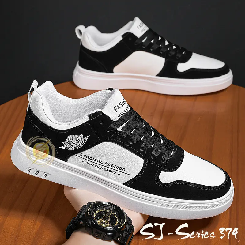 Sepatu Sneakers Pria Casual Cakep Buat Anak Kuliah dan Trendy Kualitas Premium - 374 6