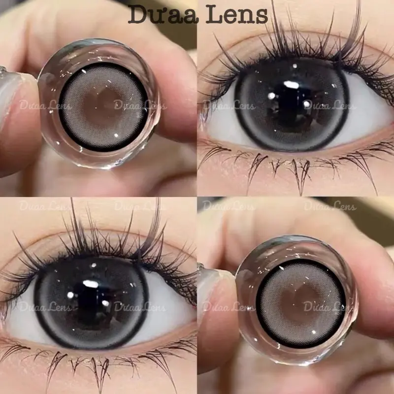 DƯAA LENS - Kính Áp Tròng Xám Milk Gray Giãn Tròng To Tây 2