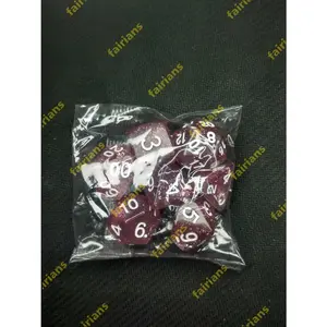 Dadu/Dice DND Polyhedral set isi 7 (Starry Purple)