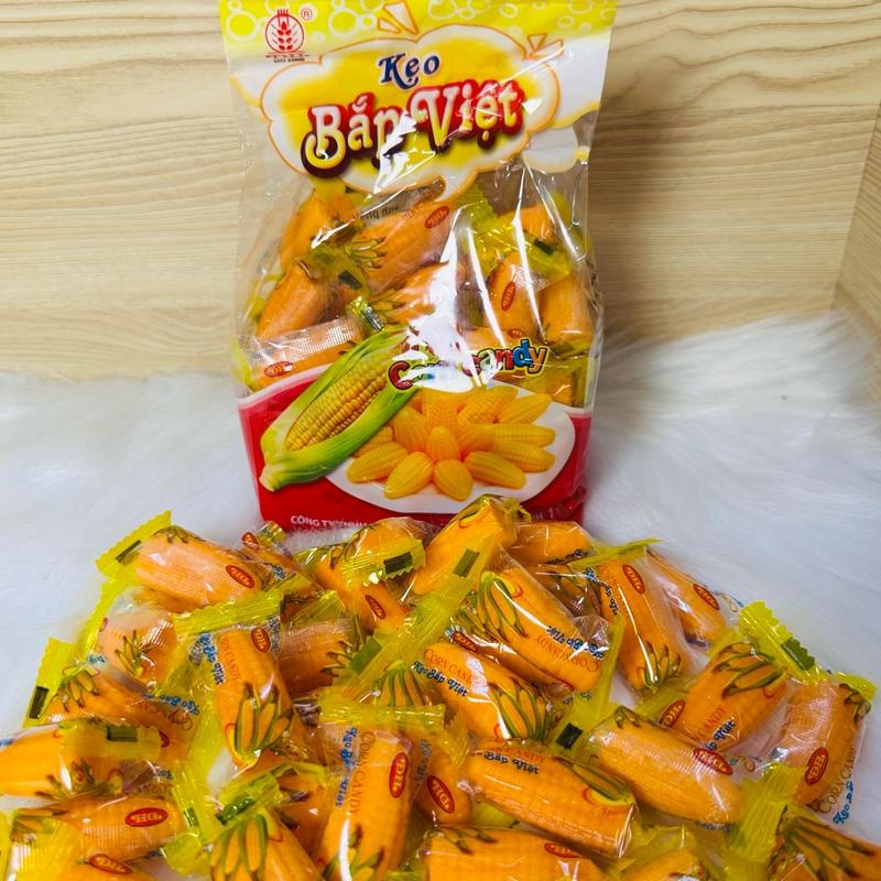 KẸO BẮP VIỆT ĐỨC HẠNH KẸO DẺO KẸO TẾT THƠM NGON ( có TÚI 400g và TÚI 1Kg) Candy Ăn Vặt