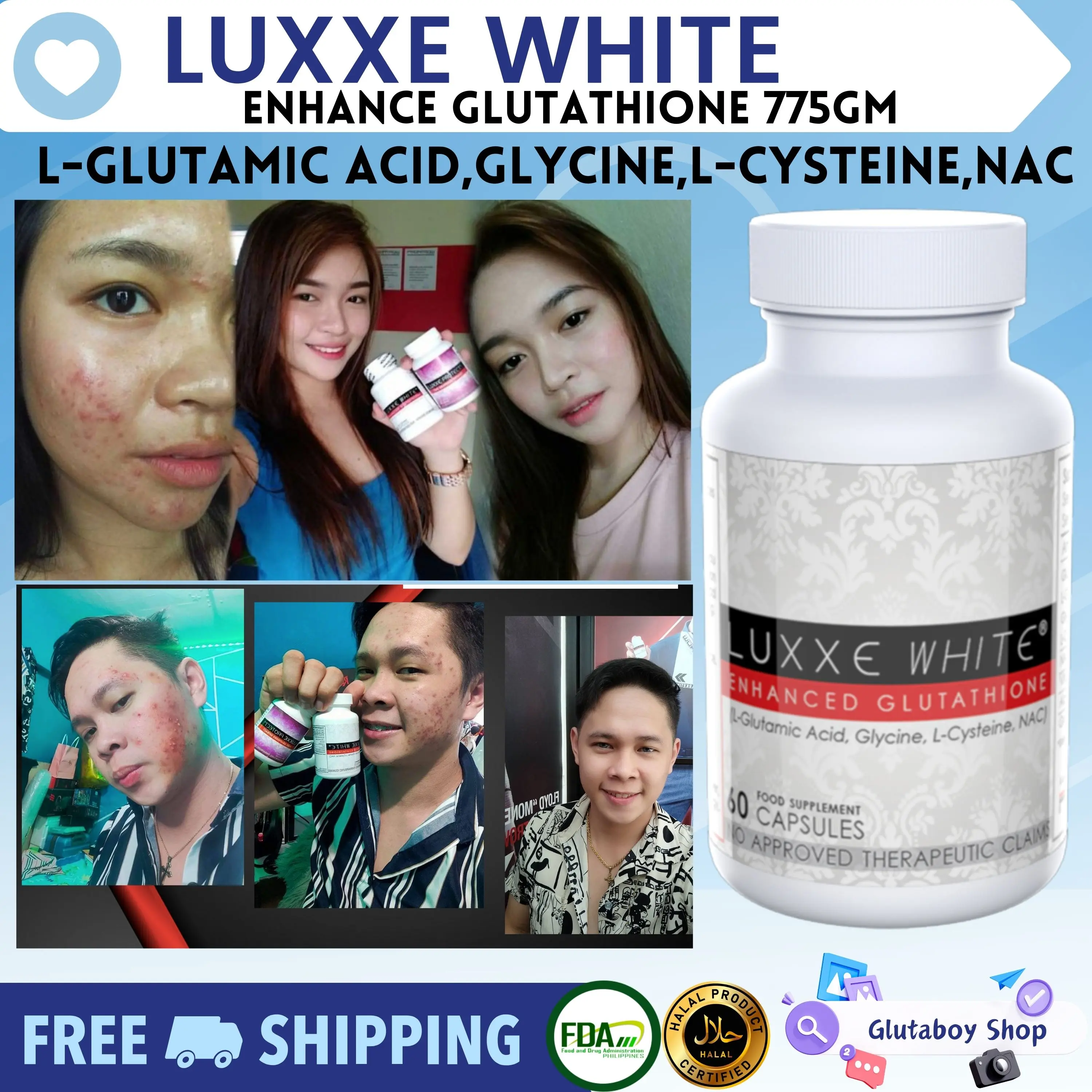 60s NEW LUXXE WHITE ULTIMA 1400MG GLUTATHIONE WITH COLLAGEN AND NIACINAMIDE BENEFITS PAMPAPUTI ORAL SUNBLOCK ORAL 60s NEW LUXXE WHITE ULTIMA 1400MG GLUTATHIONE WITH COLLAGEN AND NIACINAMIDE BENEFITS PAMPAPUTI ORAL SUNBLOCK ORAL