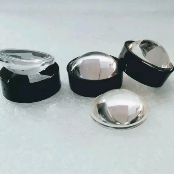 Lensa Plano  Untuk Led Hpl 23 Mm Cembung Hitam