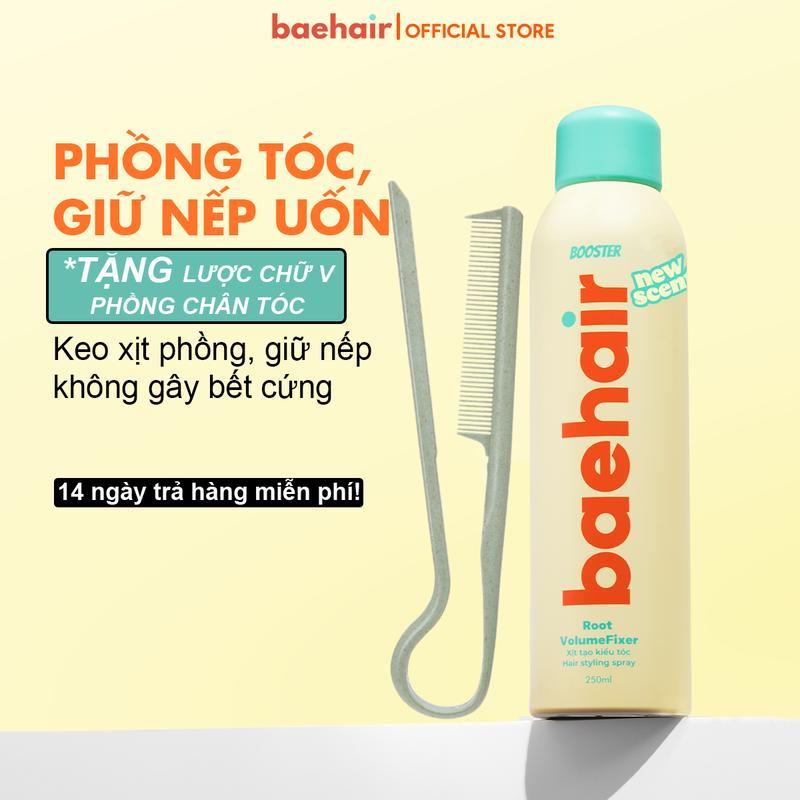 Baehair Booster Keo xịt phồng tóc, xịt tạo kiểu tóc Baehair hỗ trợ tóc phồng, lâu bết 250ml Women Nữ