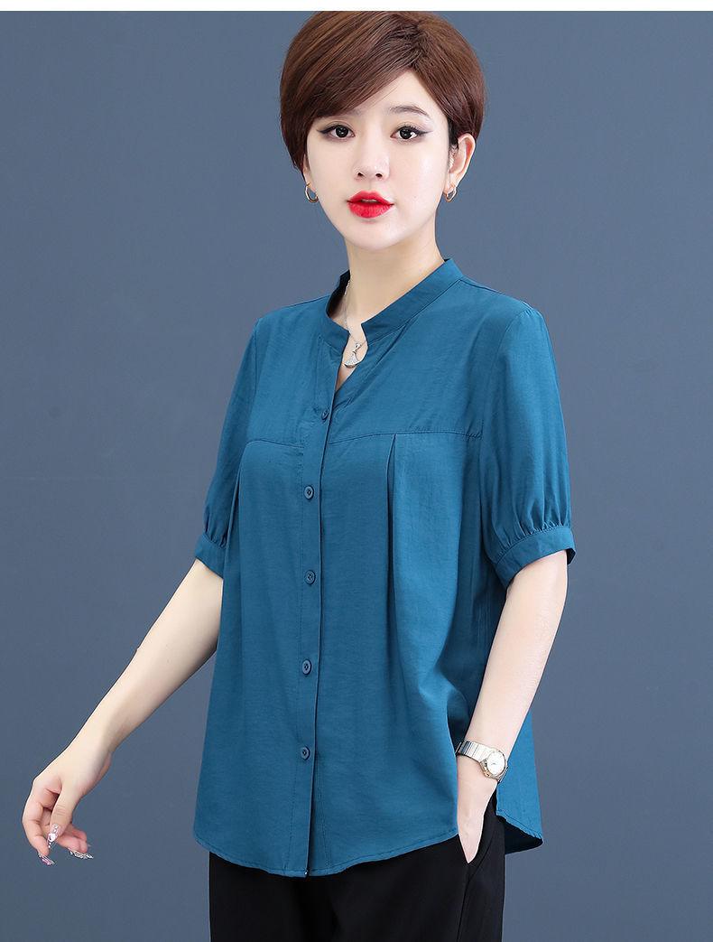 Product Introduction of Áo Sơ Mi Voan, Hàng Mới Về Mùa Hè Cho Nữ, Thời Trang Đẹp, Cổ Chân Đế Áo Sơ Mi Voan, Thanh Lịch, Thích Hợp Cho Quần Áo Của Mẹ, Áo Sơ Mi Nhỏ Áo, Có Sẵn Trong Các Cặp Đôi 33