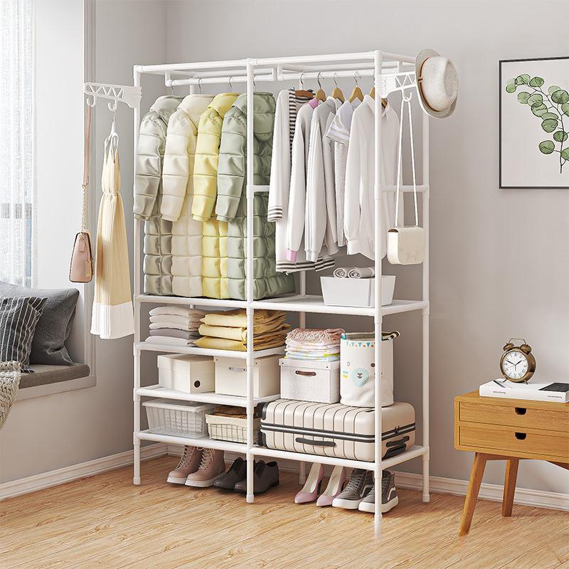 Product Introduction of 4-layer Clothes Rack, 1 Count Multifunctional Clothes Space Saving   Clothes Organizer, Home Organizer for Bedroom, Living Room, Office 0