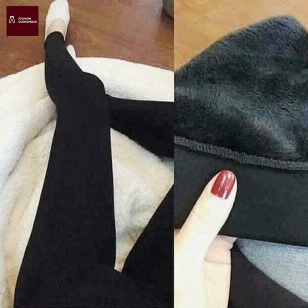 Quần Legging Nữ Nót Lông Vải Loại 1 Dày Mặc Siêu Ấm Mẫu Mới Tôn Đường Cong Vóc Dáng Trẻ Trung