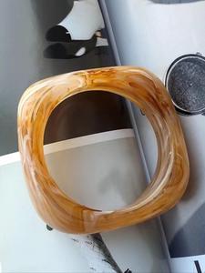 Boho Style Geometric Design Resin Bangle, Fashionable Jewelry for Women & Girls, Trendy All-match & Exquisite Jewelry for Birthday Gift