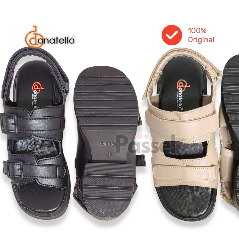 Passel x Donatello Sz 36-40 Sepatu Sandal Wedges Slip On dan Jepit Kasual | PD62711 / PD62712 5
