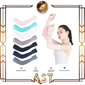 Manset Sarung Lengan Muslim Tangan Panjang polos Handsock Arm sleeve Spandek Wanita Hitam