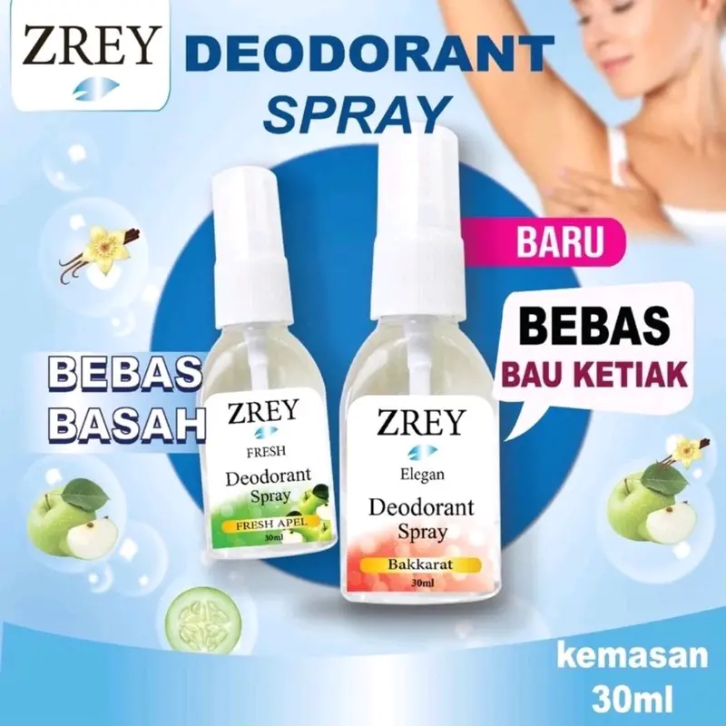 BPOM DEODORANT SPRAY TAWAS WANGI TRAVEL SIZE 30Ml 3