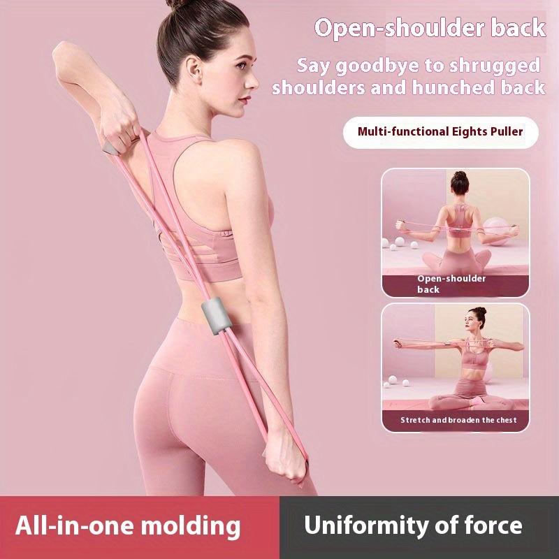 6pcs Elastic Resistance Bands For Men And Women - Latex PET Yoga Stretch Bands, Figure 8 Puller With Door Anchor, Handle And Carry Bag, Fitness Bands For Legs Buttocks Arms Exercises (Light To Heavy) 7
