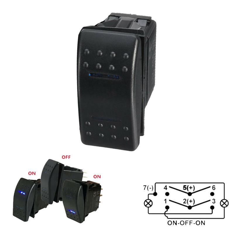 Suis Rocker, 7Pin DPDT ON-OFF-ON, 2 LED, untuk Kereta, Lori, - TikTok ...