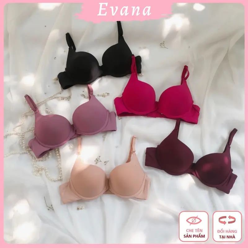 [A44] Áo Lót Nữ Có Gọng Đệm Vừa Evana Với Thiết Kế Cơ Bản Ôm Vòng Một Chắc Chắn Bra Voi Nhung Kem 8