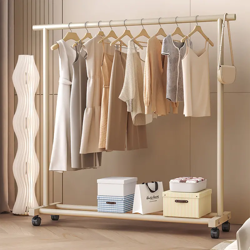 Clothes Hanger Floor Balcony Household Hangers Indoor Bedroom Dorm Simple Mobile Multifunctional Quilt Fantastic Organiser Hanging