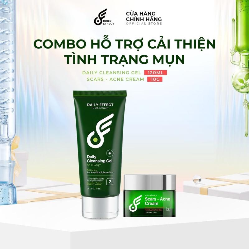 COMBO Sữa rửa mặt & kem chấm mụn DAILY EFFECT