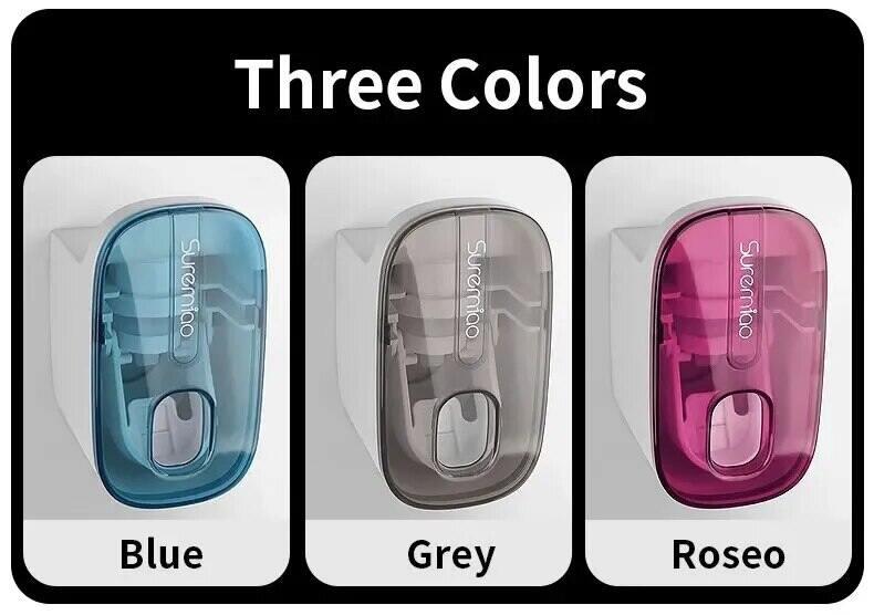 Product Introduction of 1 PCS Automatic Toothpaste Dispenser Bathroom Accessories Wall Mount Lazy Toothpaste Squeezer Toothbrush Holder 17