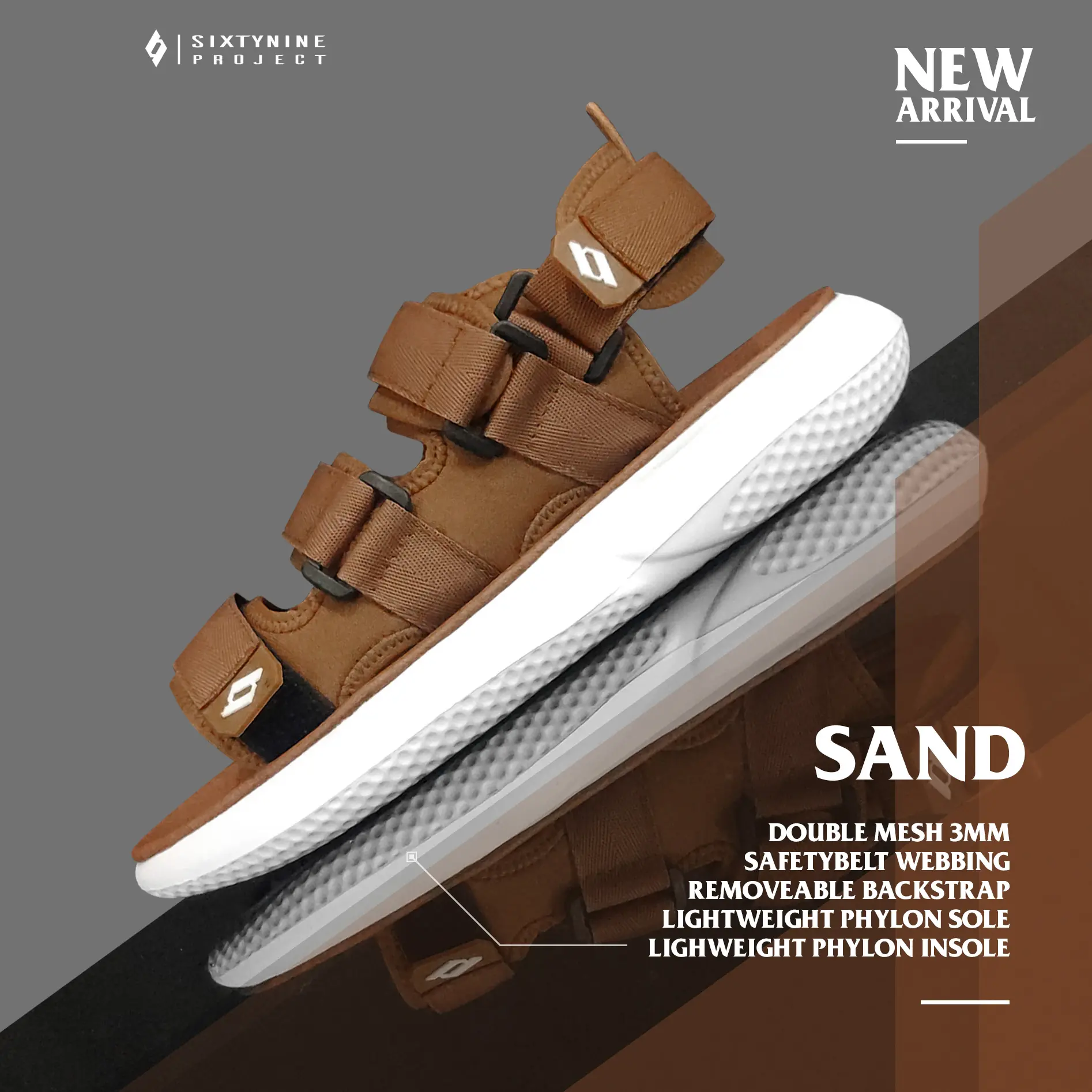 SIXTYNINE PROJECT - SAND - Sandal Gunung Kasual Travelling Pria Wanita