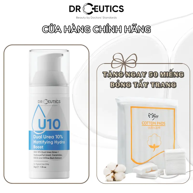 [QUÀ TẶNG] DRCEUTICS - Gel Và Kem Dưỡng Ẩm Giúp Kiềm Dầu Và Hỗ Trợ Phục Hồi Cho Mọi Loại Da Chứa Dual Ureal 5% 10% 15% (50g) 1