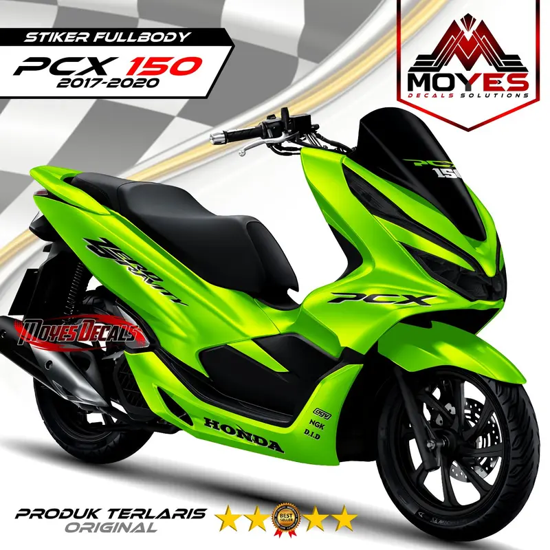 COD Stiker Decal Motor PCX 150 Variasi Fullbody Motif Polosan Simple Keren Motorcycle Racing 1