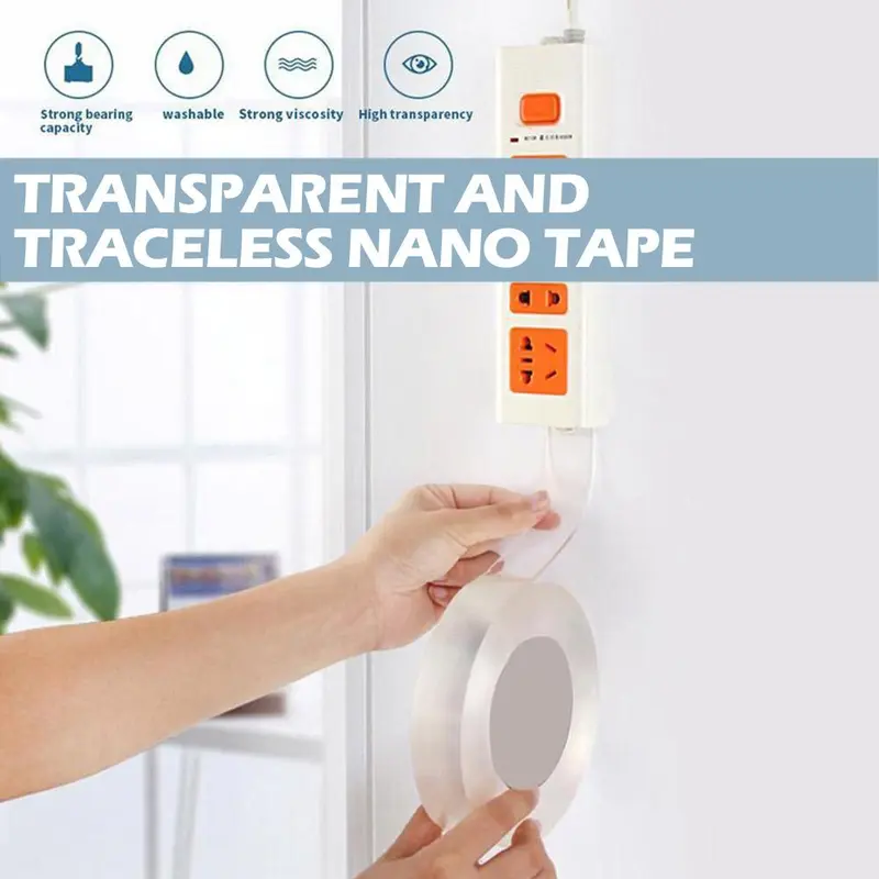 Keo Siêu Dính, Nano Mạnh, Hai Mặt, Không để lại dấu vết, Keo Siêu Bền, 1 Cái, Sử Dụng Băng Nano 4