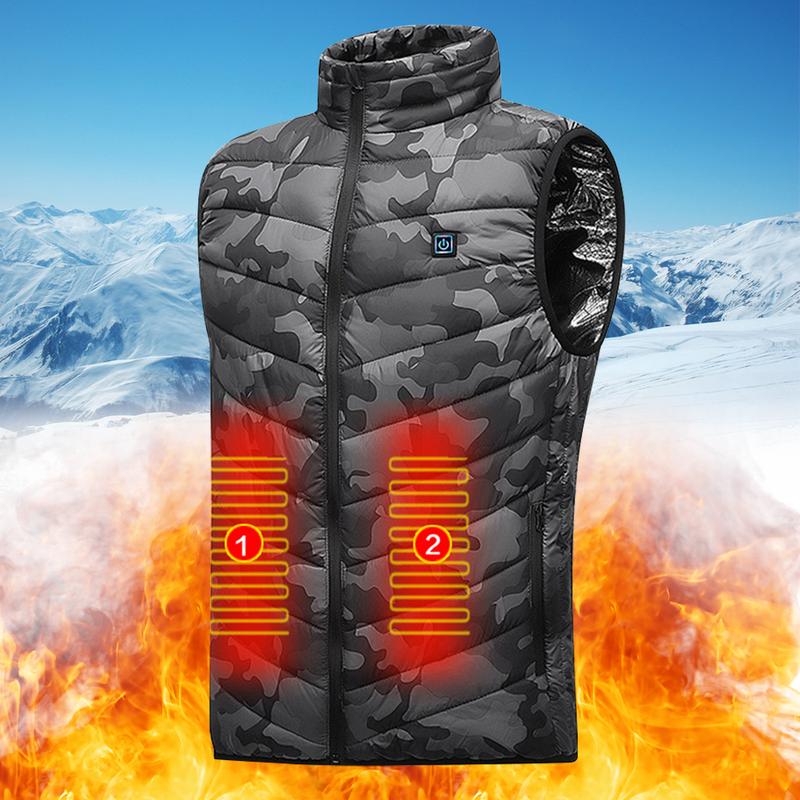 Áo khoác sưởi ấm bằng Điện Unisex, 9 khu vực sưởi ấm, có thể giặt được, thích hợp cho các môn thể thao mùa đông và đi bộ đường dài 4