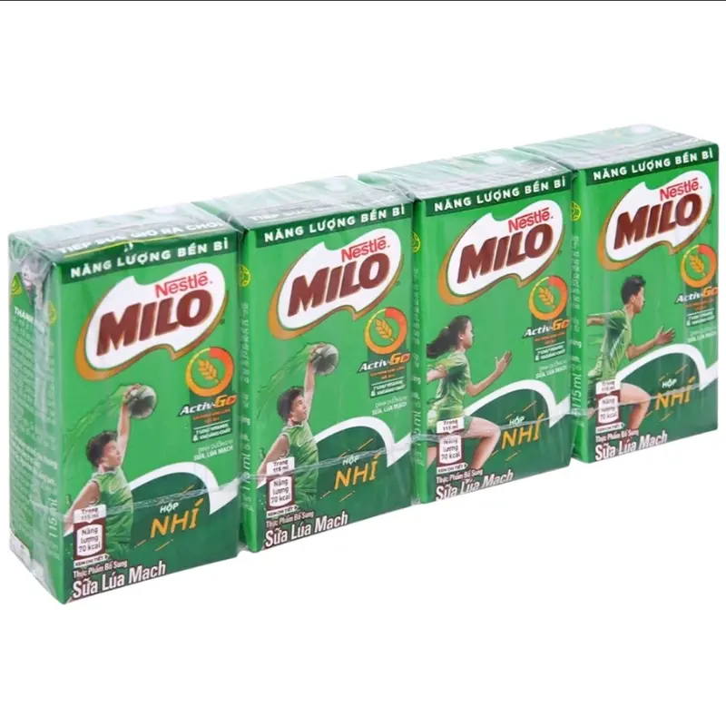 Lốc 4 hộp sữa Milo activego 180ml có đường 2