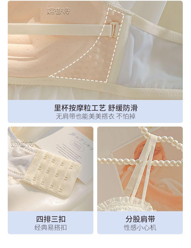 Product Introduction of Bra Lace Wireless Bra for Small Busts, Side Support, Lingerie, Comfort, Bridal, Print,  Anti-Sagging, Sweet & Sexy Design, Push-Up Bra for Women Womenswear 21