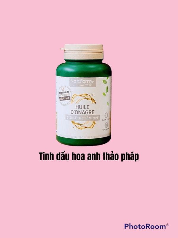 Tinh Dầu Hoa Anh Thảo Nat & Form Huile Onagre 200 viên Pháp date.