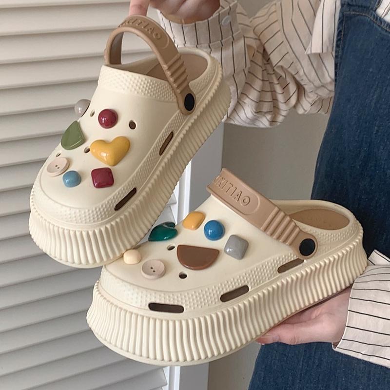    XẢ KHO  Dép cross nữ đế cao 5cm Dép quai hậu nữ XIXITIAOO hottrend 2024 girl phố sang chảnh kiểu Hàn Quốc có quai hậu điều chỉnh CROSS TREND 