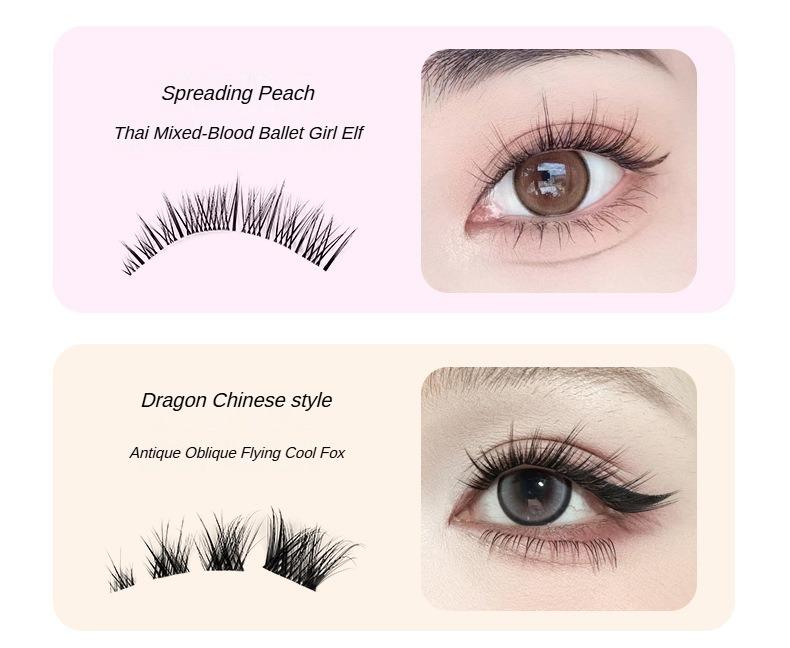 Product Introduction of XIXI-5D Curled False Eyelash Clusters Transparent One Piece Natural Pseudo Natural Pure Pure Desire Style Manga Eyelash 2