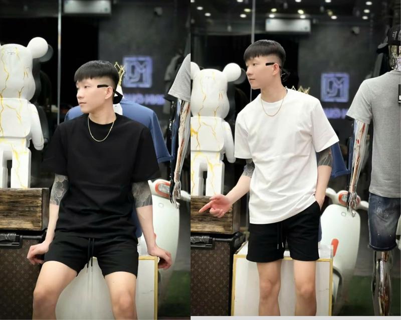 Áo thun nam nữ phối chữ phong cách boy phố sành điệu mẫu mới, chất vải cotton co dãn thoáng mát - Menswear - Cổ Tròn Unisex 3